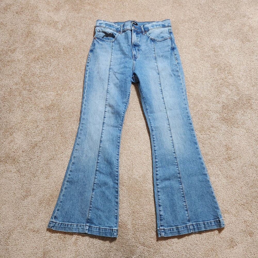 Express Jeans Women 8P Flare High Rise Denim Ultra Hyper Stretch